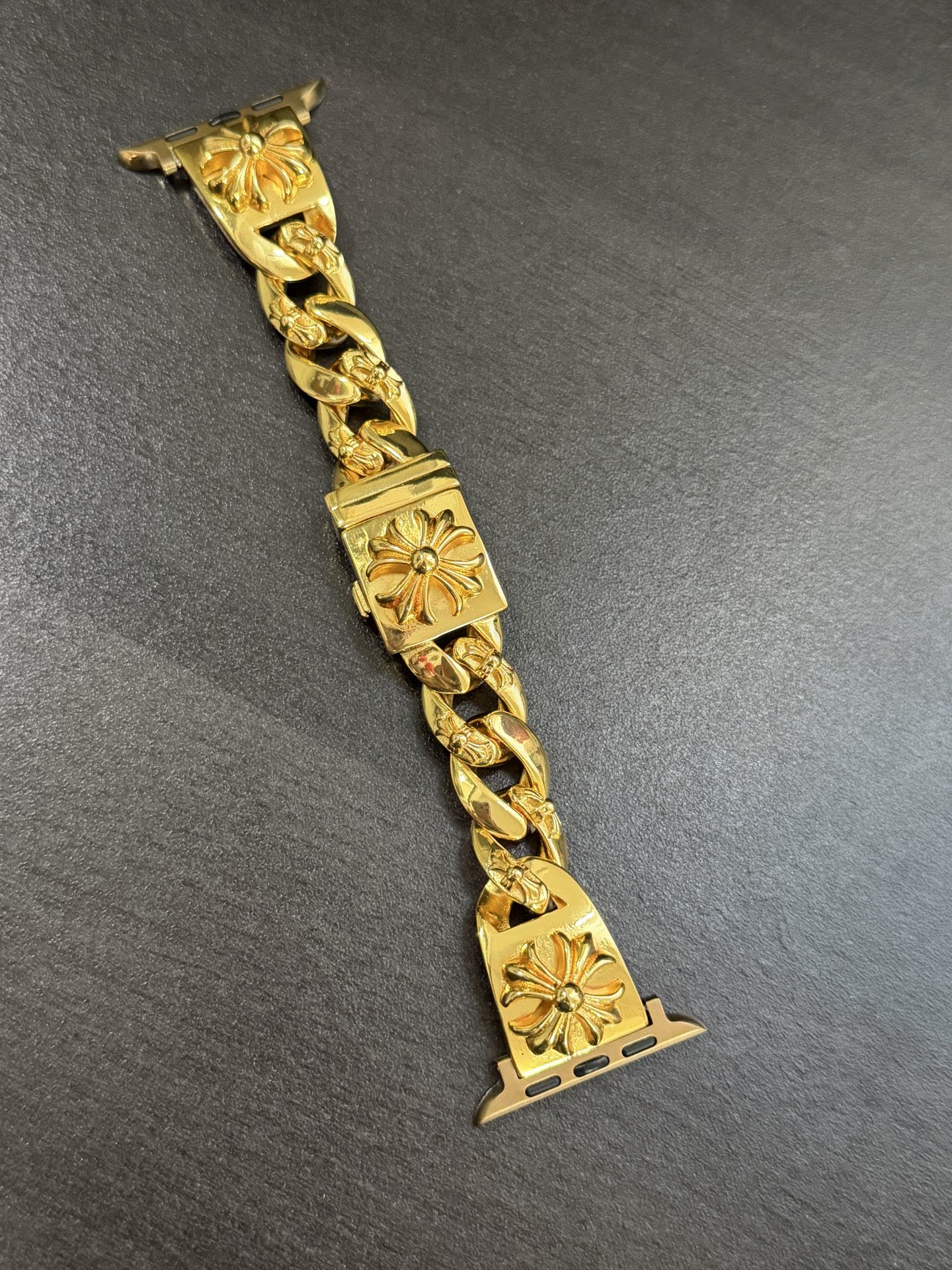 Chrome Hearts Gold-Tone Flower Watch Band
